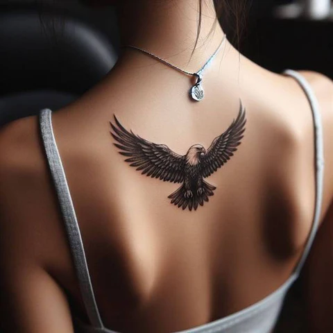 42 Exquisite Eagle Tattoo Ideas 25 tretched Eagle Tattoo For Women