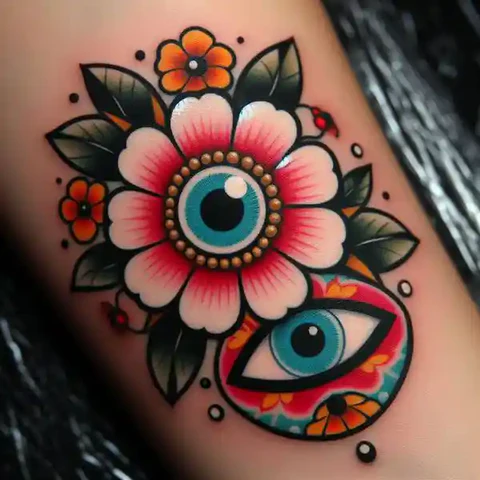18 Engaging Evil Eye Tattoo Ideas 5 vibrant Traditional Evil Eye Tattoo