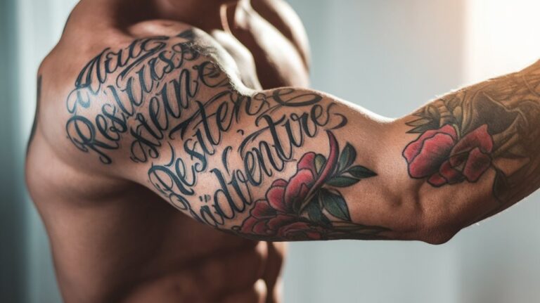 10 Arm Tattoos Lettering Ideas