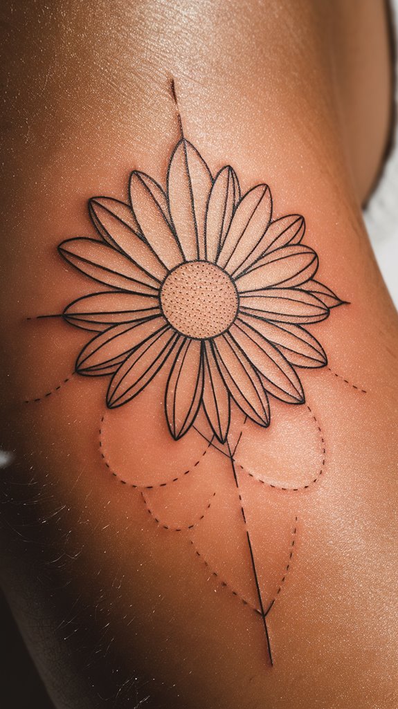 7 Daisy Fine Line Tattoo Ideas