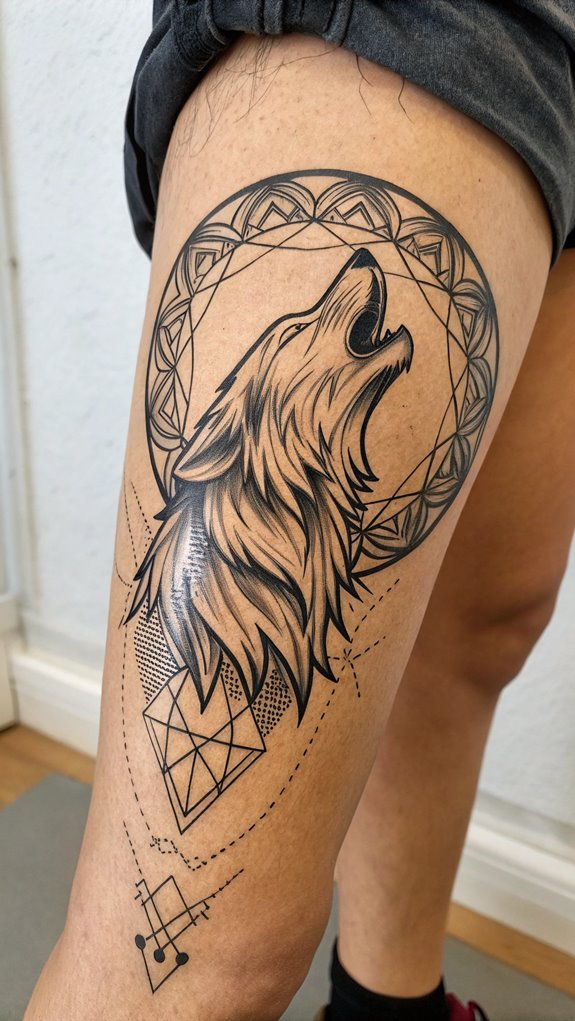 11 Unique Knee Tattoo Ideas 7 wolf tattoo designs ideas 1