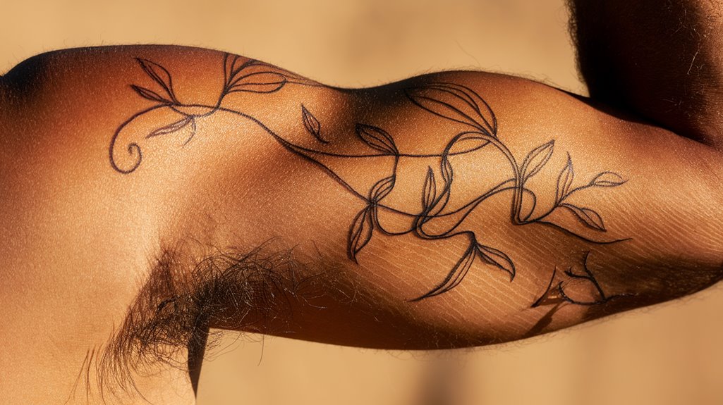7 Outer Bicep Tattoo 6 nature themed body art